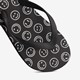 Jongens teenslippers zwart met smiley